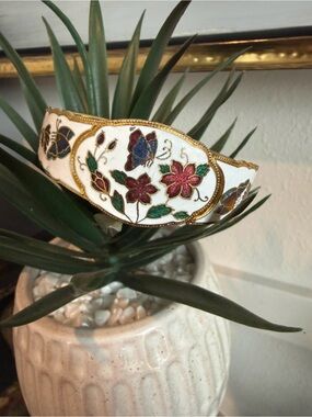 Vintage Cloisonné Clamp Bracelet